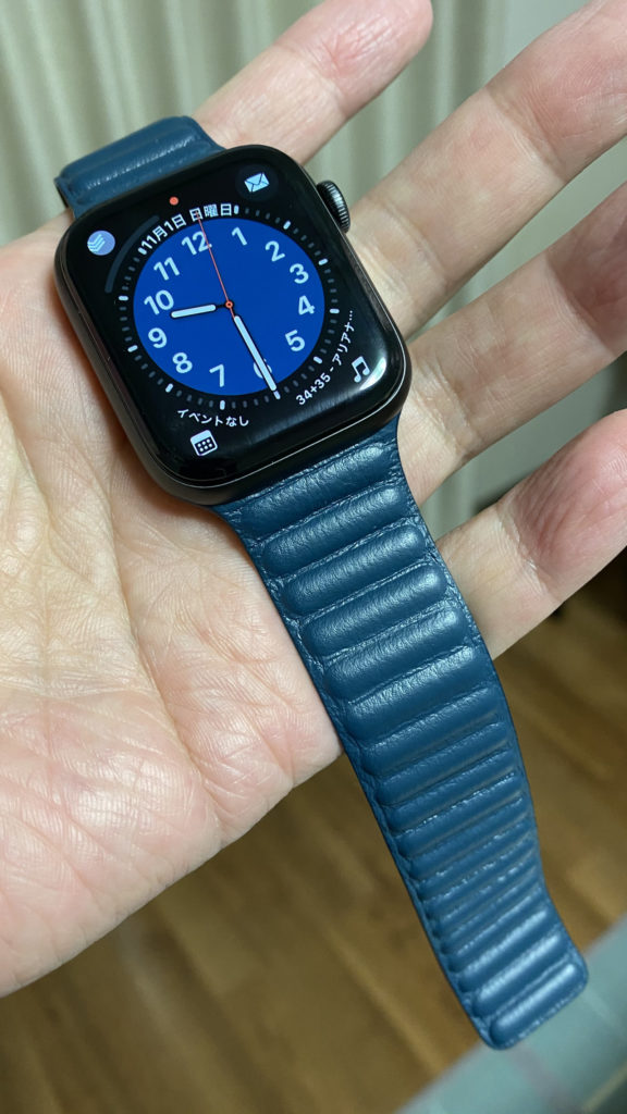 安価 Apple Watch 純正バンド レザーリンク バルティックブルー 40mm 