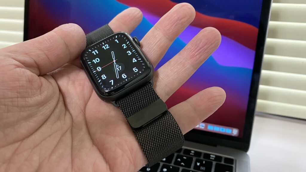 45mmケース用グラファイトミラネーゼループ　apple watch 純正ベルト